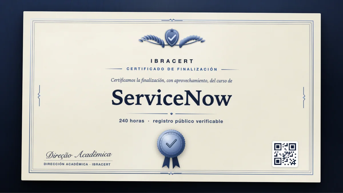 Portada del curso ServiceNow