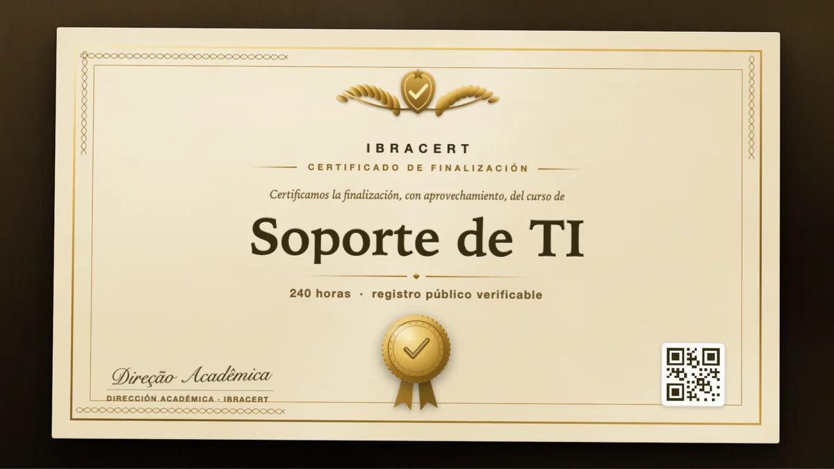 Portada del curso Soporte de TI