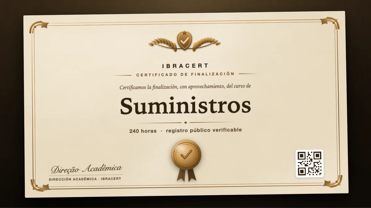 Portada del curso Suministros