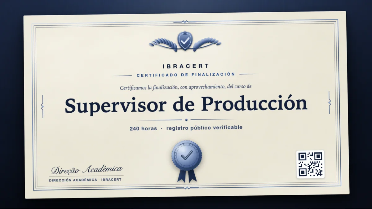 Portada del curso Supervisor de Producción