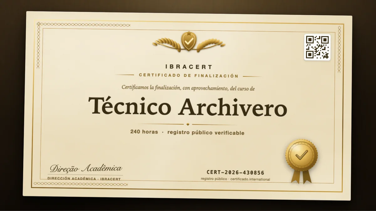 Portada del curso Técnico Archivero