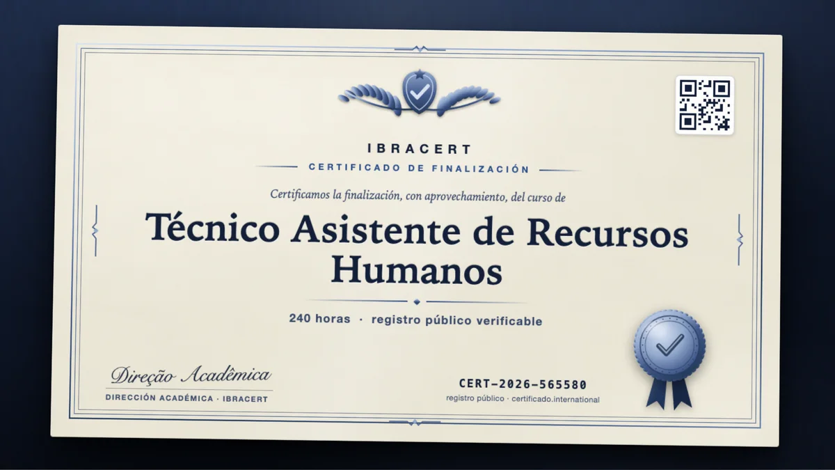 Portada del curso Técnico Asistente de Recursos Humanos