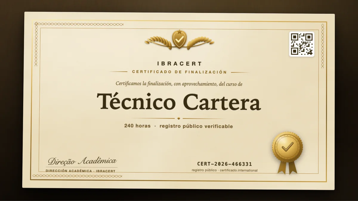 Portada del curso Técnico Cartera