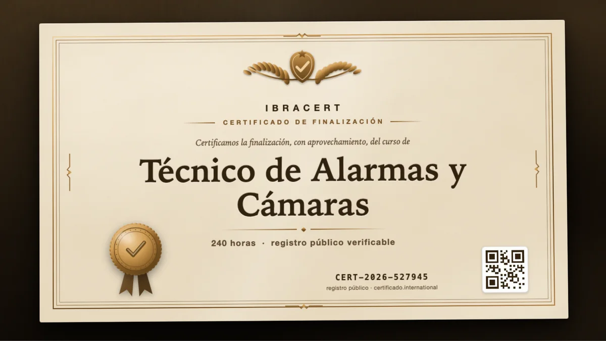 Portada del curso Técnico de Alarmas y Cámaras