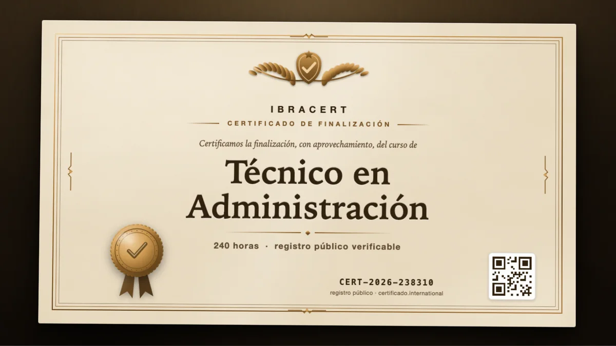 Portada del curso Técnico en Administración