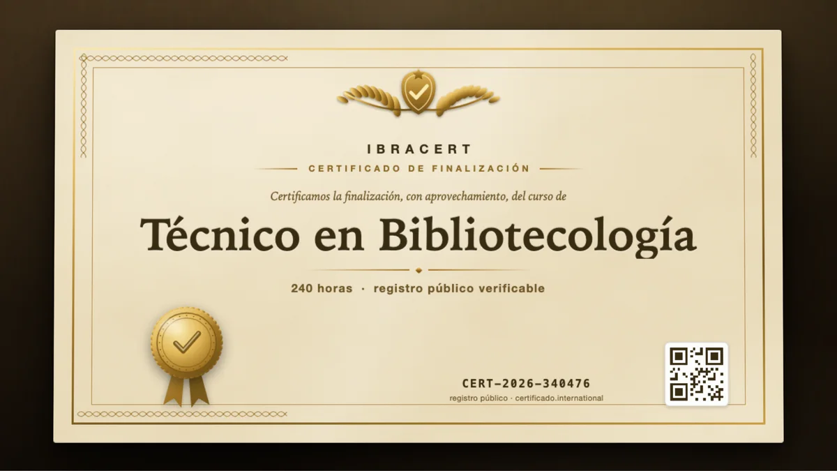 Portada del curso Técnico en Bibliotecología