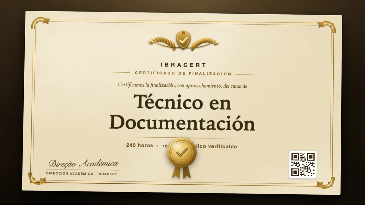 Portada del curso Técnico en Documentación