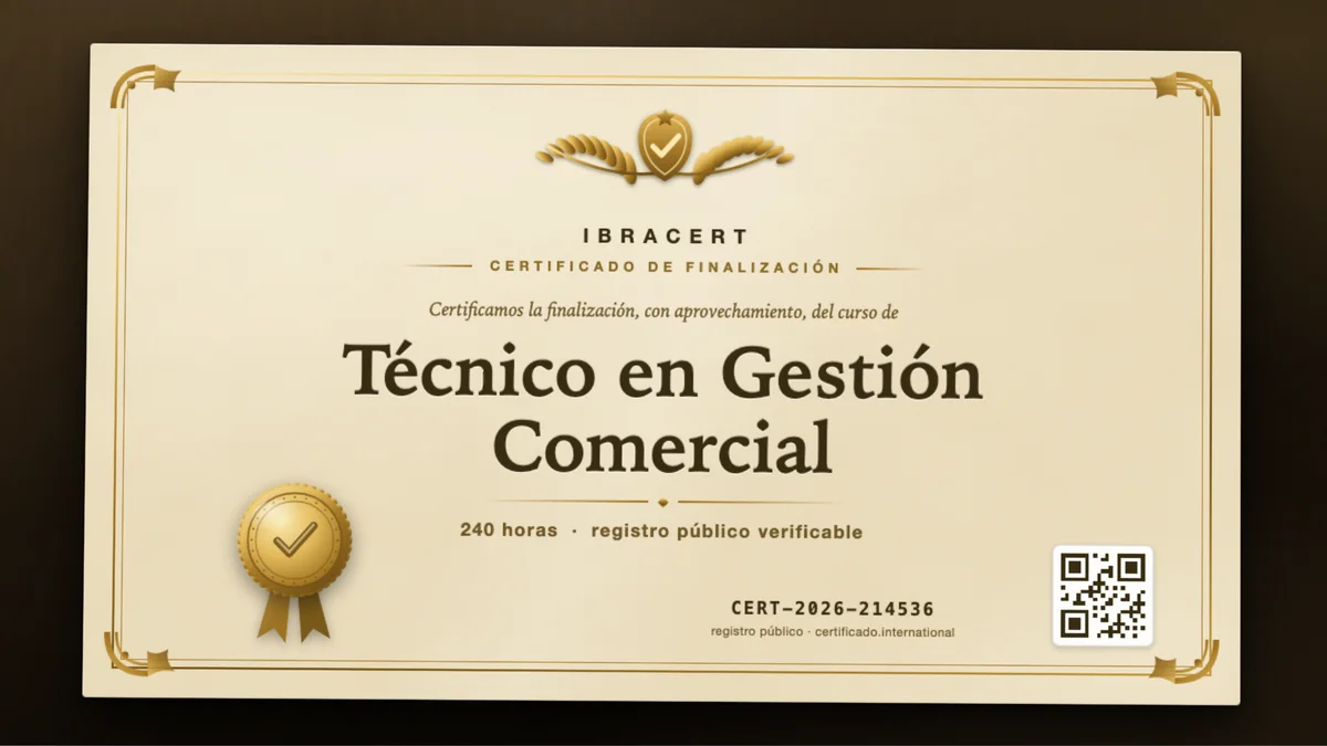 Portada del curso Técnico en Gestión Comercial