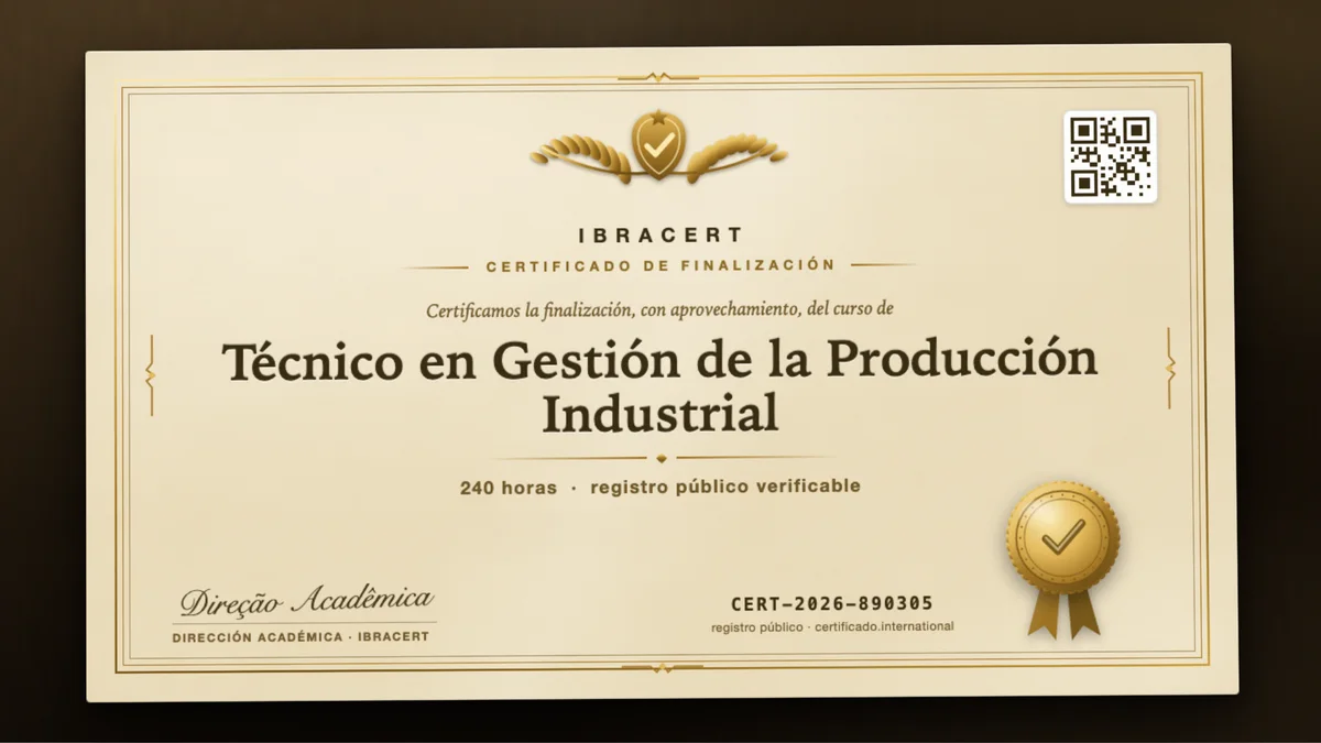 Portada del curso Técnico en Gestión de la Producción Industrial