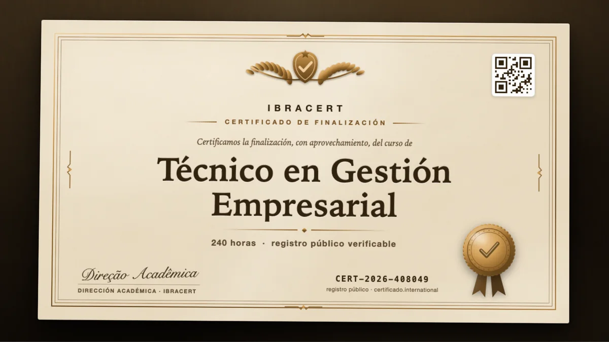 Portada del curso Técnico en Gestión Empresarial
