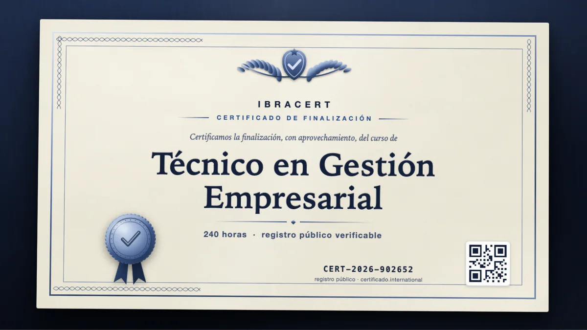 Portada del curso Técnico en Gestión Empresarial