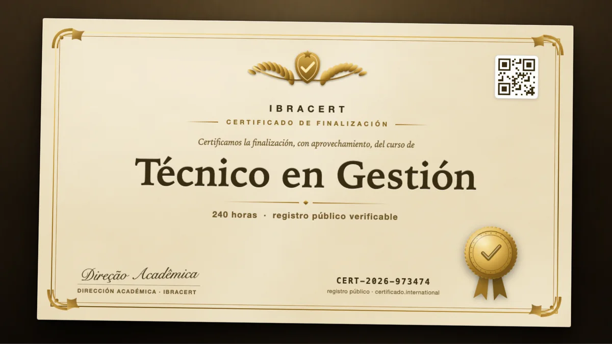 Portada del curso Técnico en Gestión