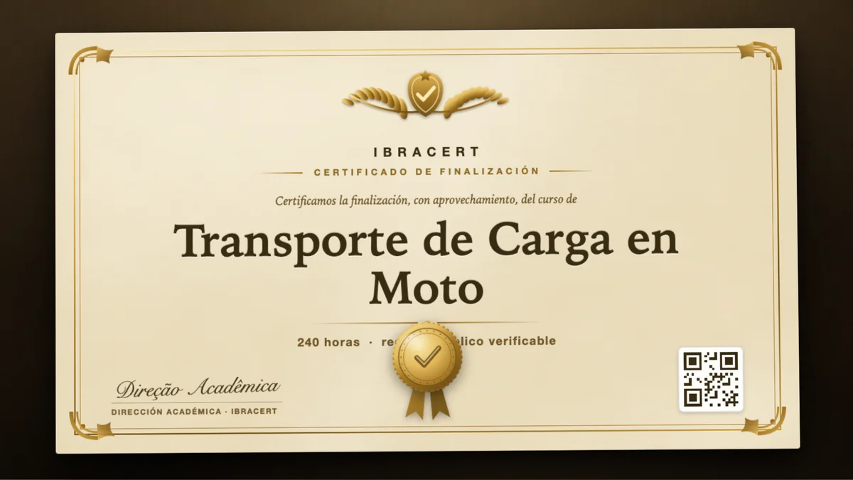 Portada del curso Transporte de Carga en Moto