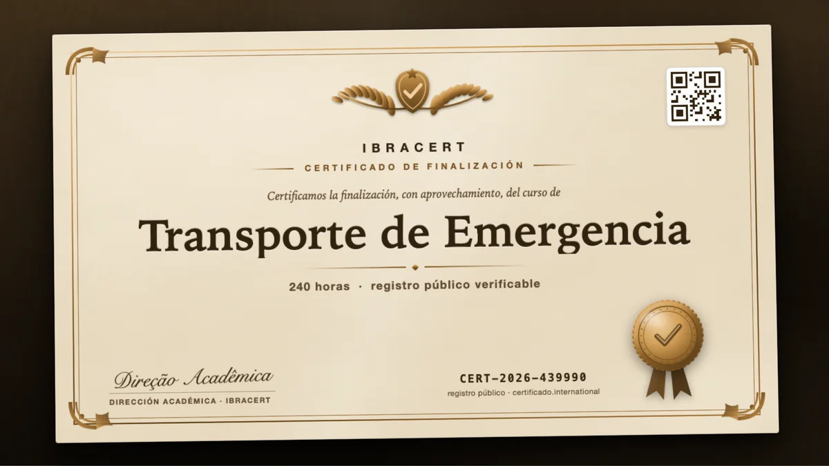Portada del curso Transporte de Emergencia