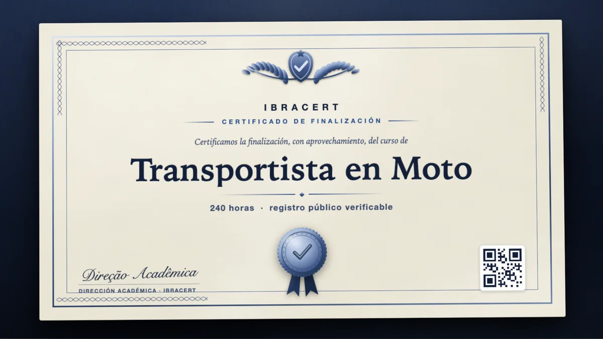 Portada del curso Transportista en Moto