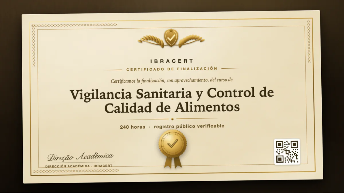 Portada del curso Vigilancia Sanitaria y Control de Calidad de Alimentos