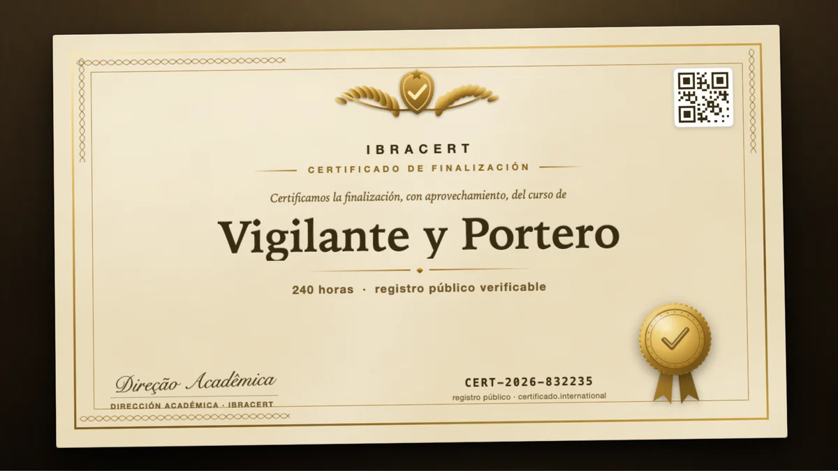 Portada del curso Vigilante y Portero