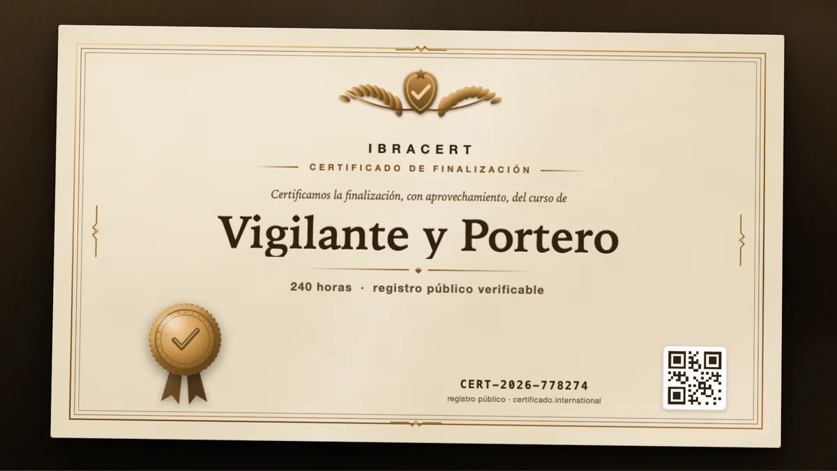 Portada del curso Vigilante y Portero