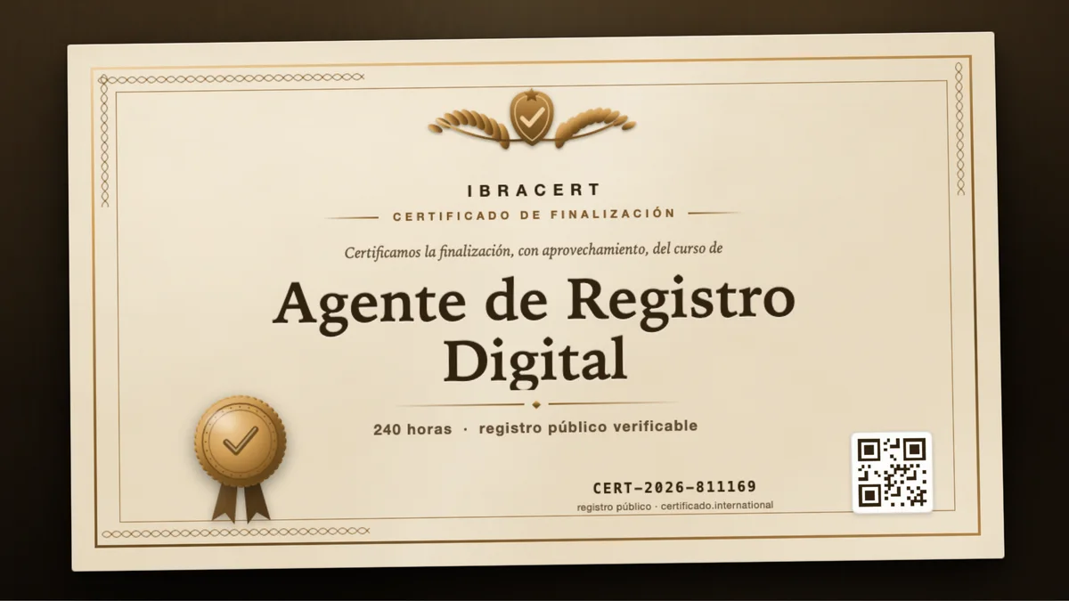Portada del curso Agente de Registro Digital