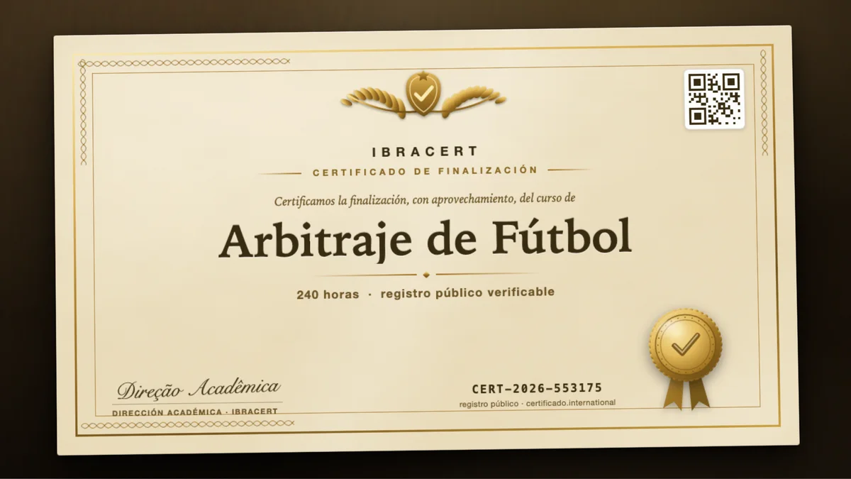 Portada del curso Arbitraje de Fútbol