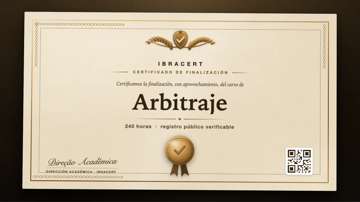 Portada del curso Arbitraje