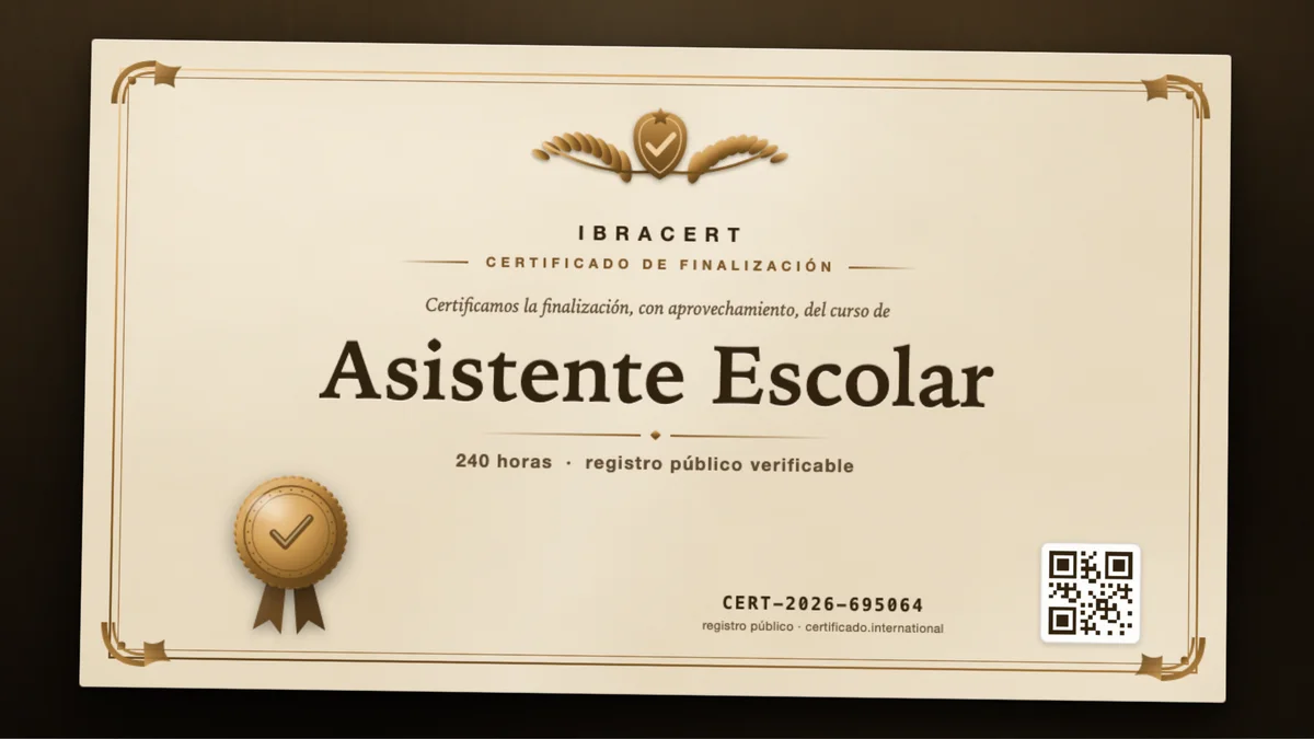 Portada del curso Asistente Escolar