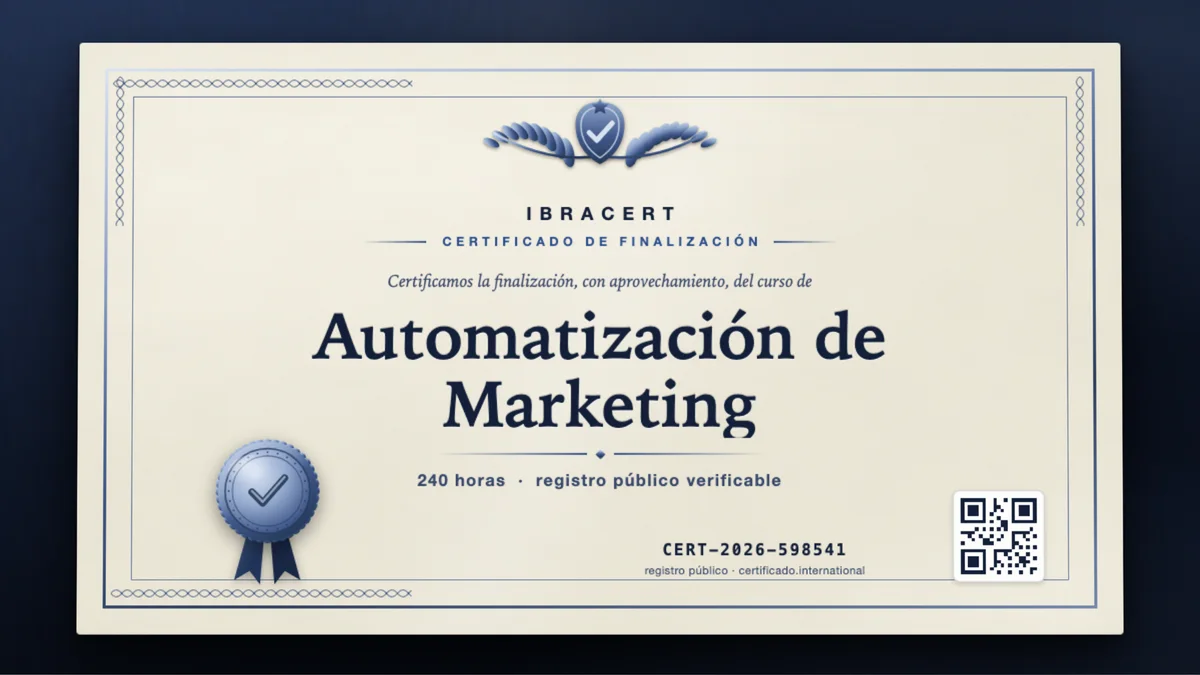 Portada del curso Automatización de Marketing