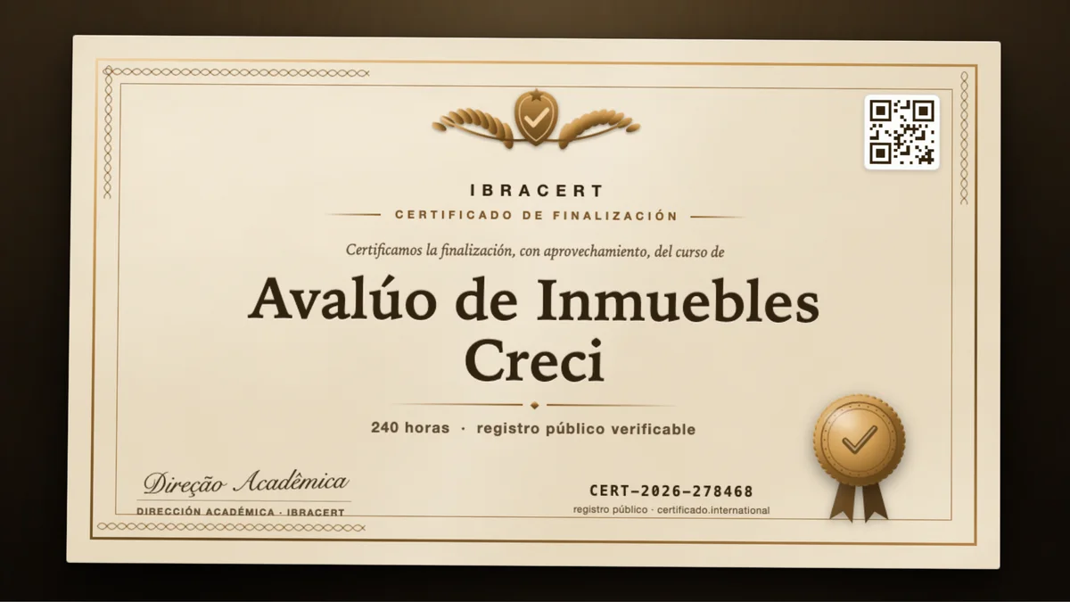 Portada del curso Avalúo de Inmuebles Creci