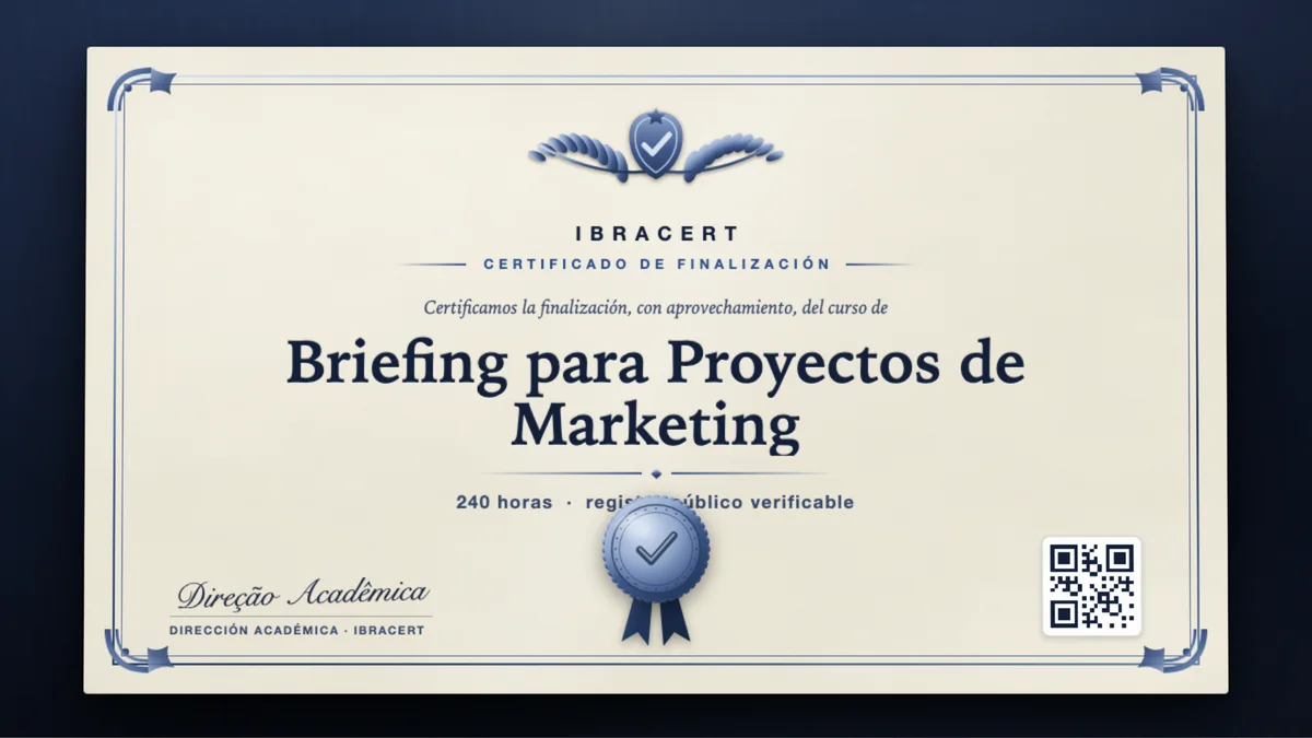 Portada del curso Briefing para Proyectos de Marketing