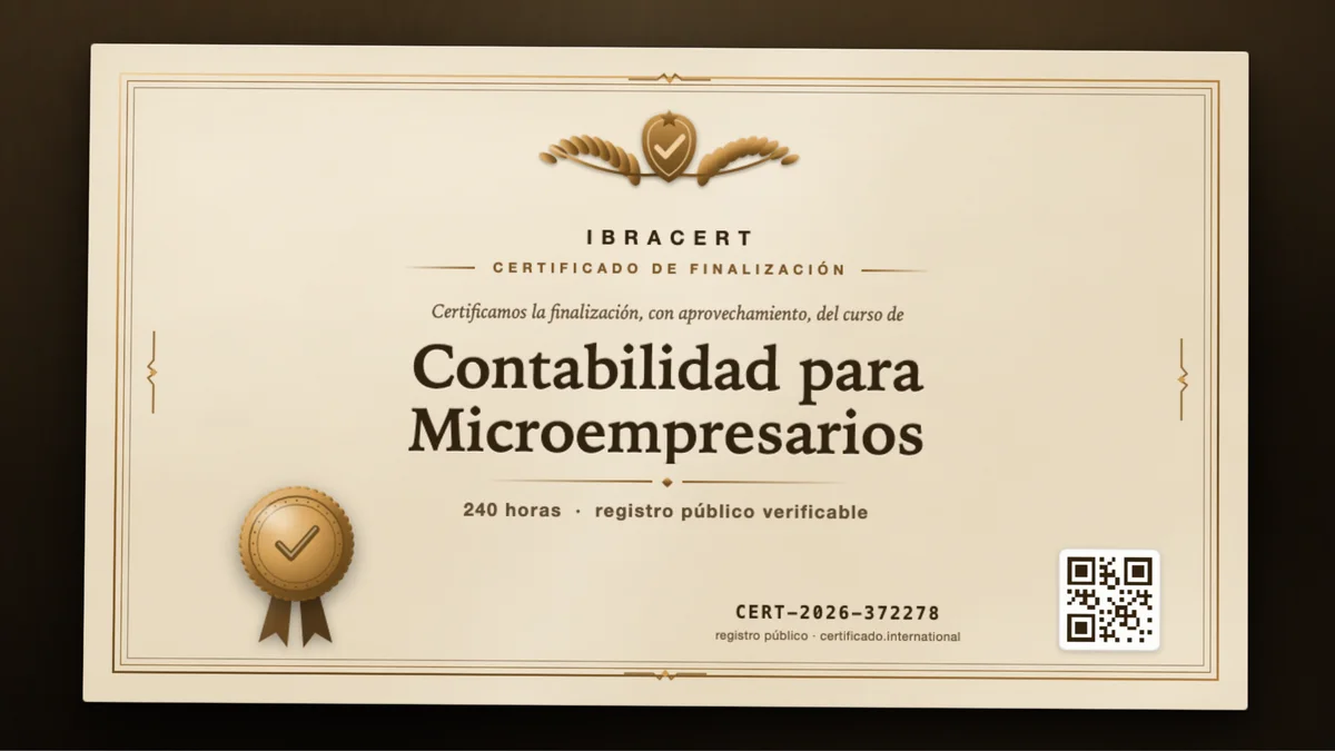 Portada del curso Contabilidad para Microempresarios