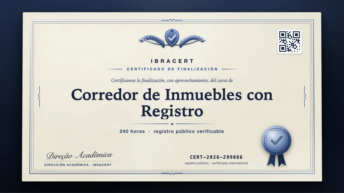 Portada del curso Corredor de Inmuebles con Registro