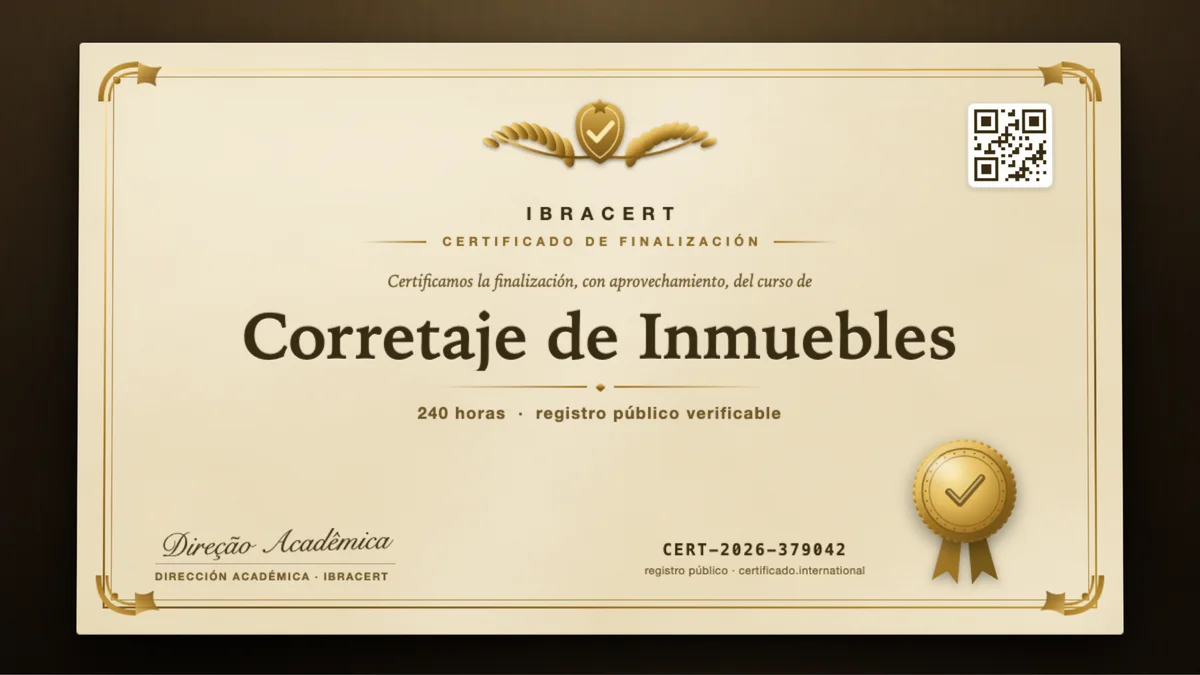 Portada del curso Corretaje de Inmuebles