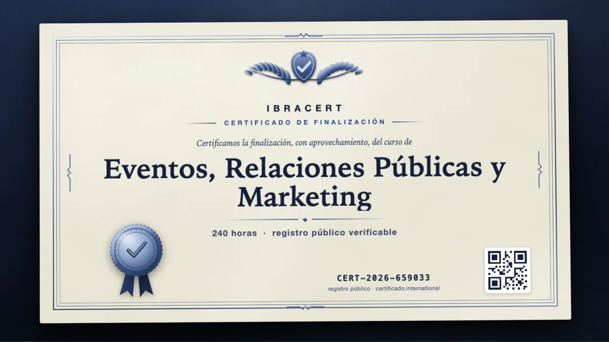 Portada del curso Eventos, Relaciones Públicas y Marketing
