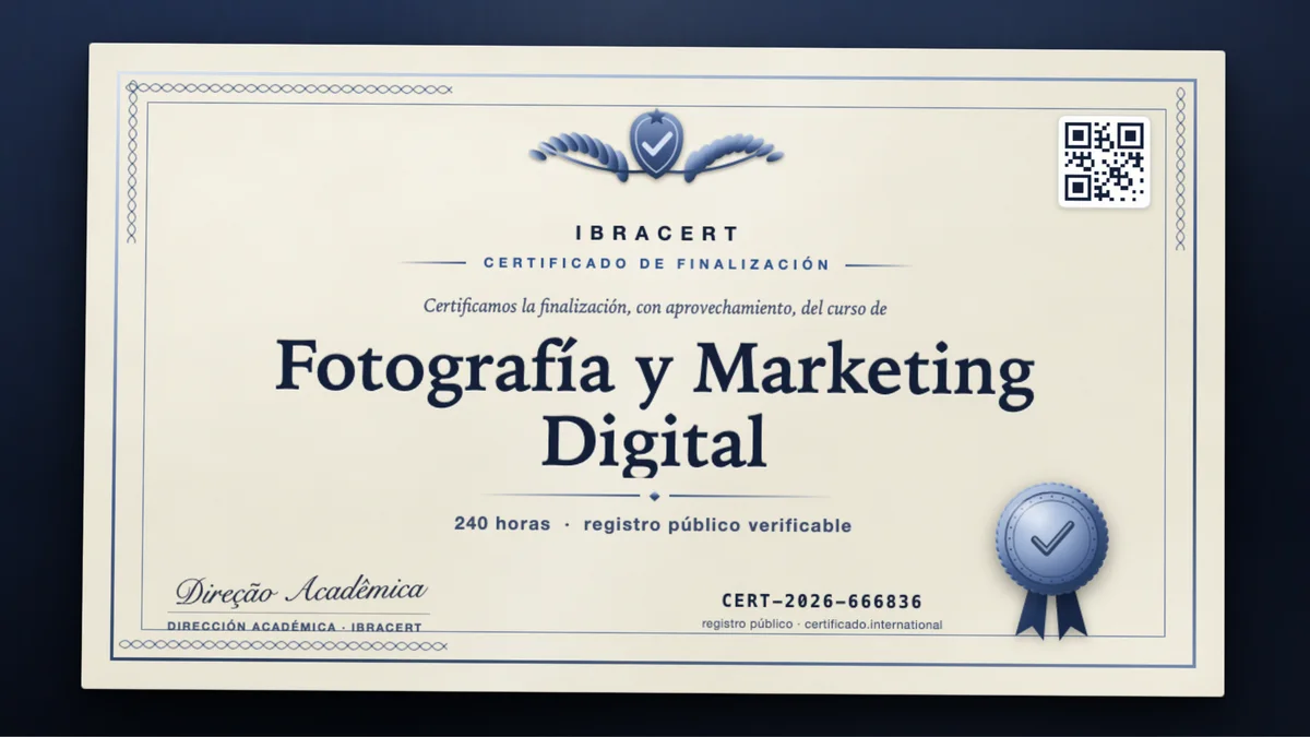 Portada del curso Fotografía y Marketing Digital