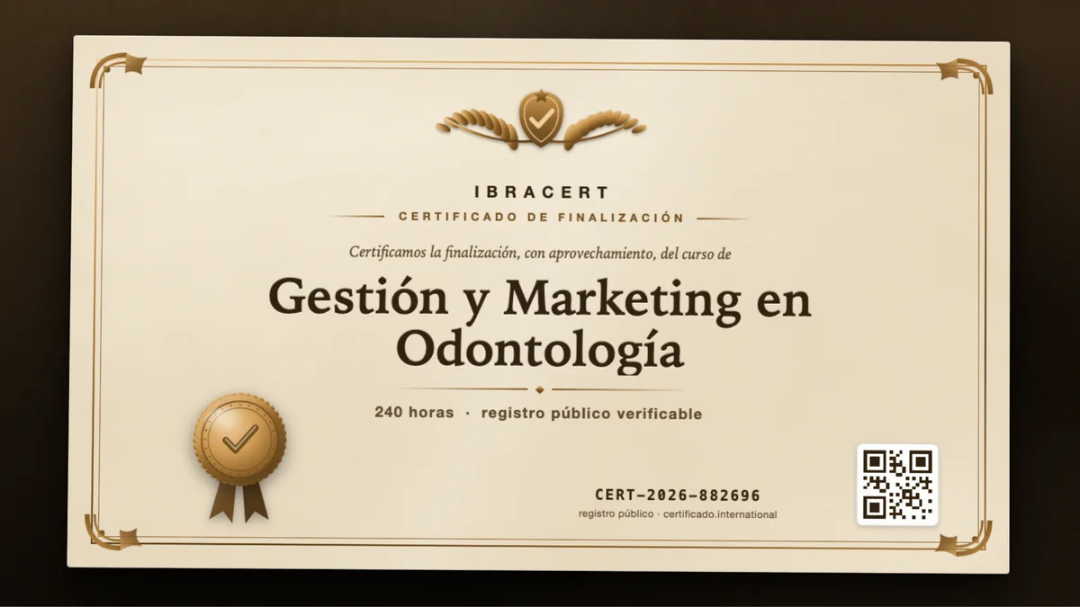 Portada del curso Gestión y Marketing en Odontología