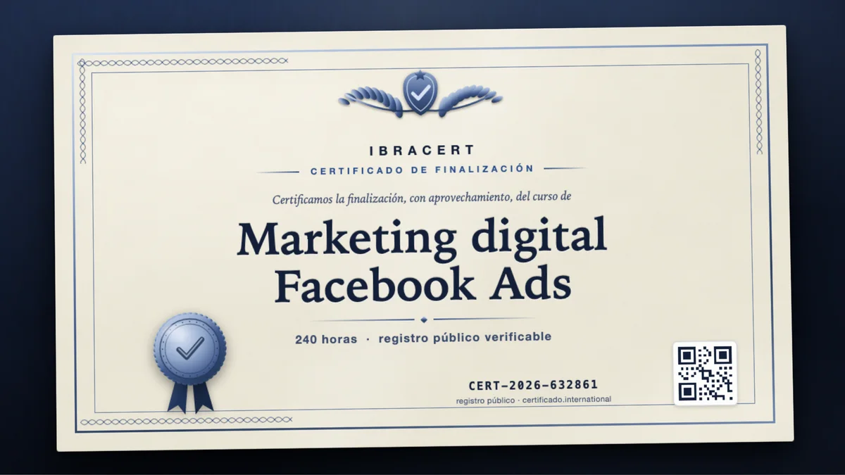Portada del curso Marketing digital Facebook Ads
