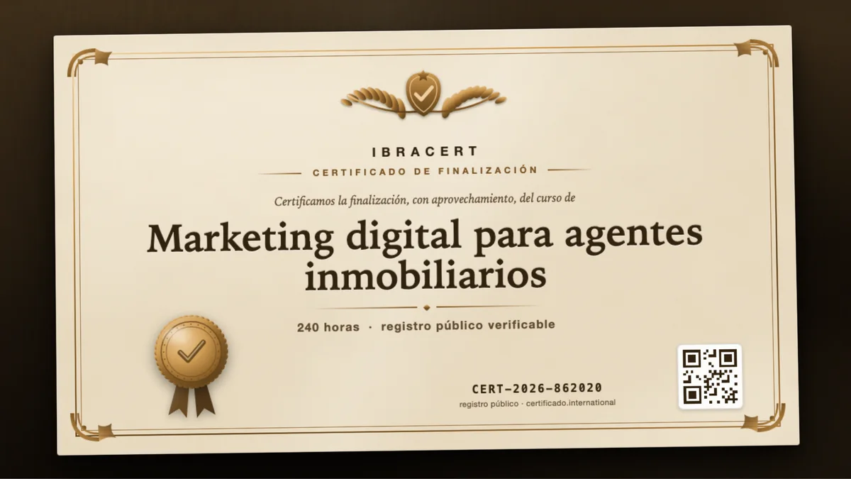 Portada del curso Marketing digital para agentes inmobiliarios