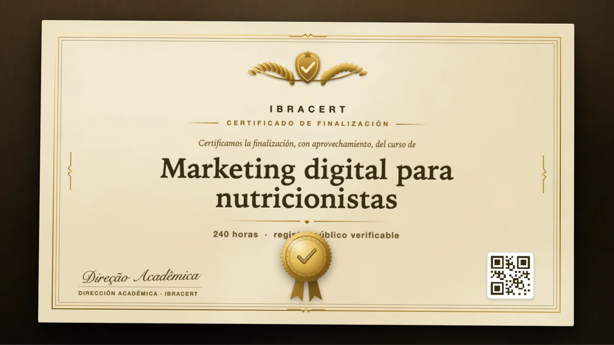 Portada del curso Marketing digital para nutricionistas