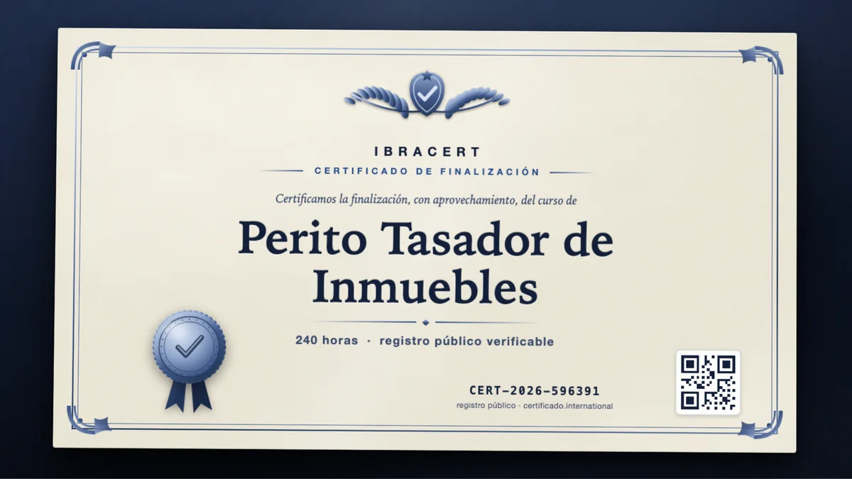 Portada del curso Perito Tasador de Inmuebles