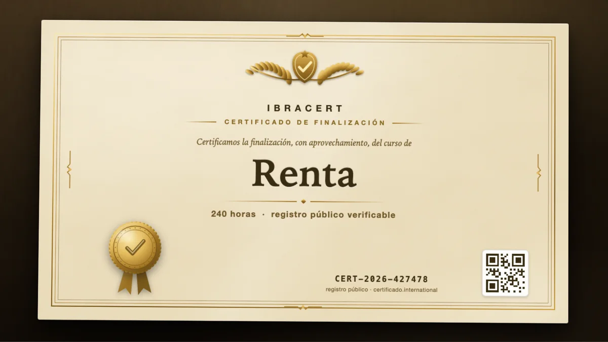Portada del curso Renta