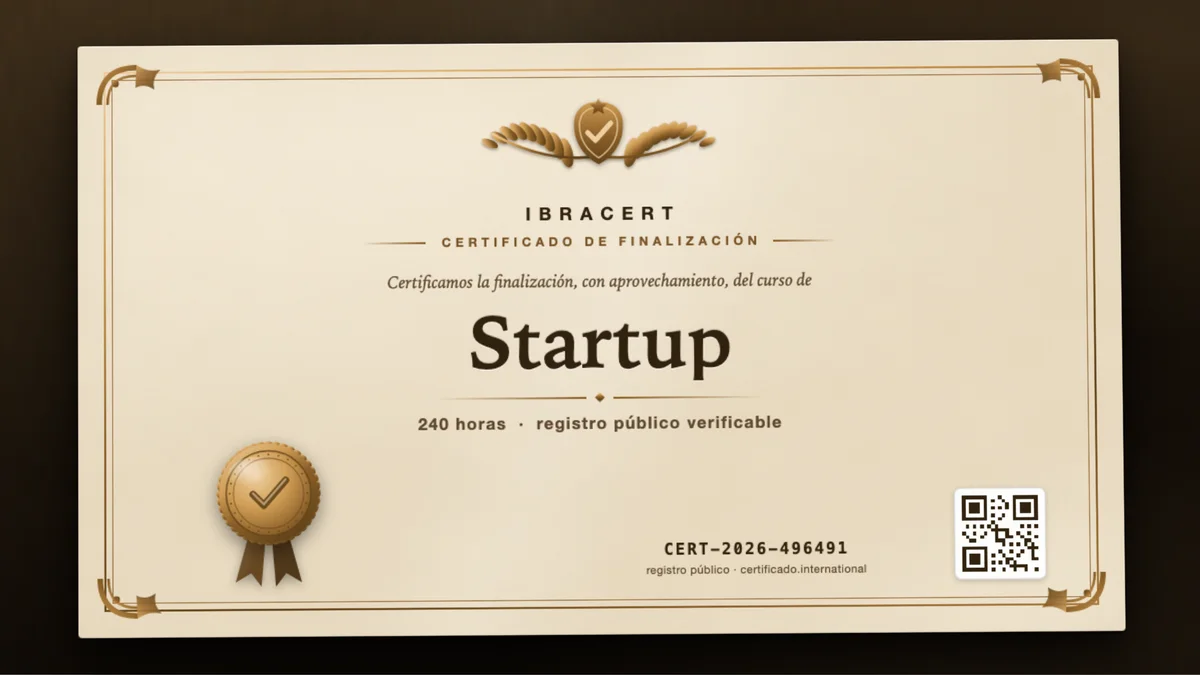 Portada del curso Startup