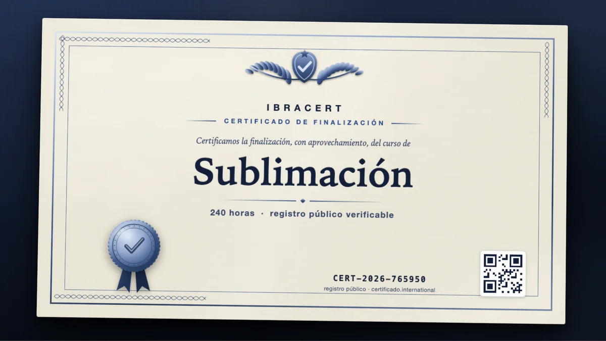 Portada del curso Sublimación