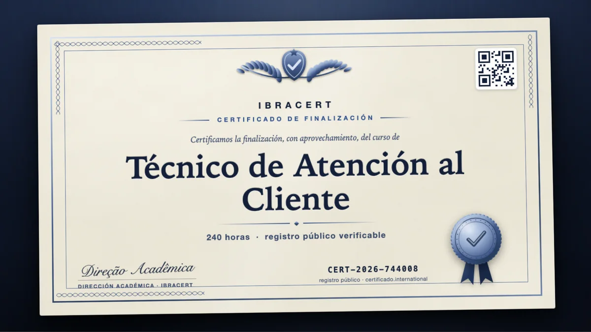 Portada del curso Técnico de Atención al Cliente