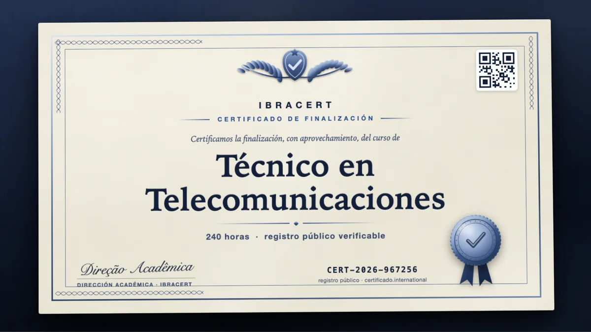 Portada del curso Técnico en Telecomunicaciones