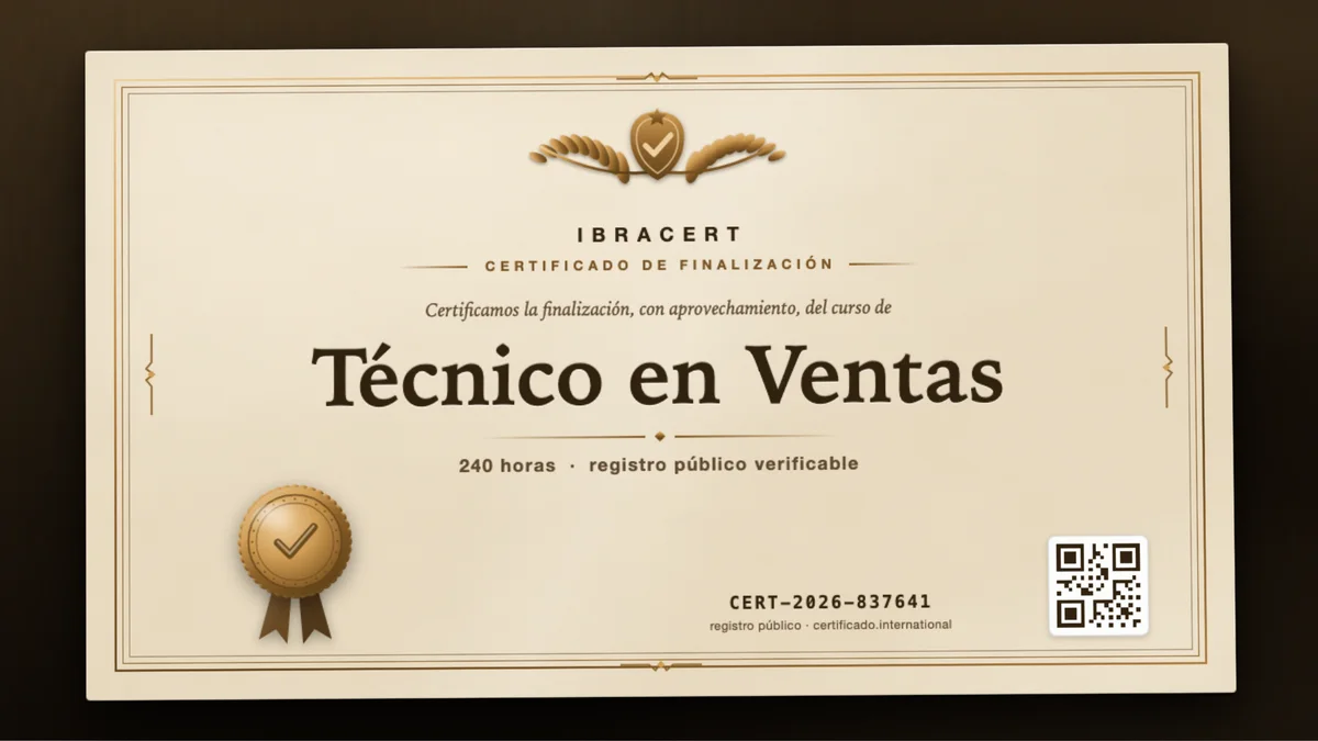 Portada del curso Técnico en Ventas