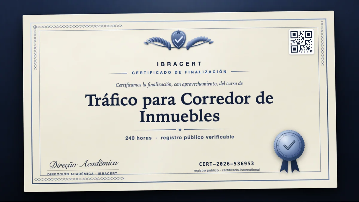 Portada del curso Tráfico para Corredor de Inmuebles