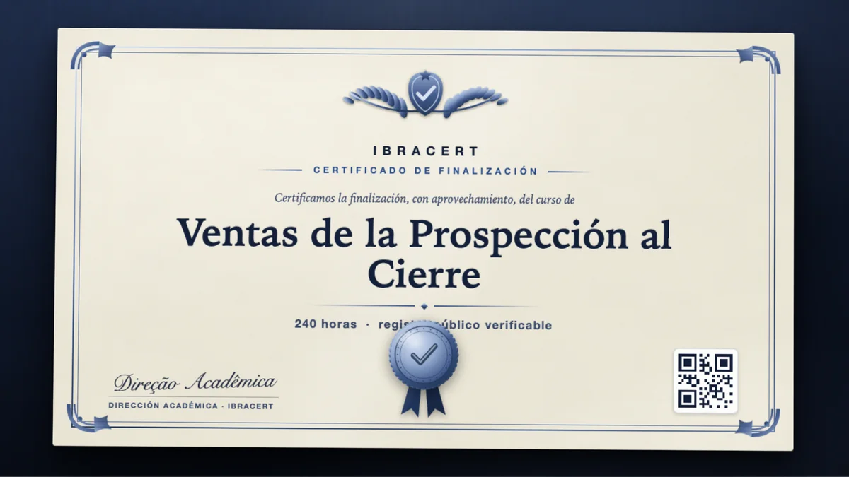Portada del curso Ventas de la Prospección al Cierre