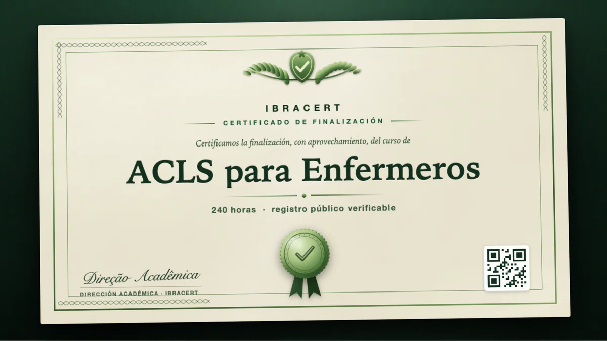 Portada del curso ACLS para Enfermeros