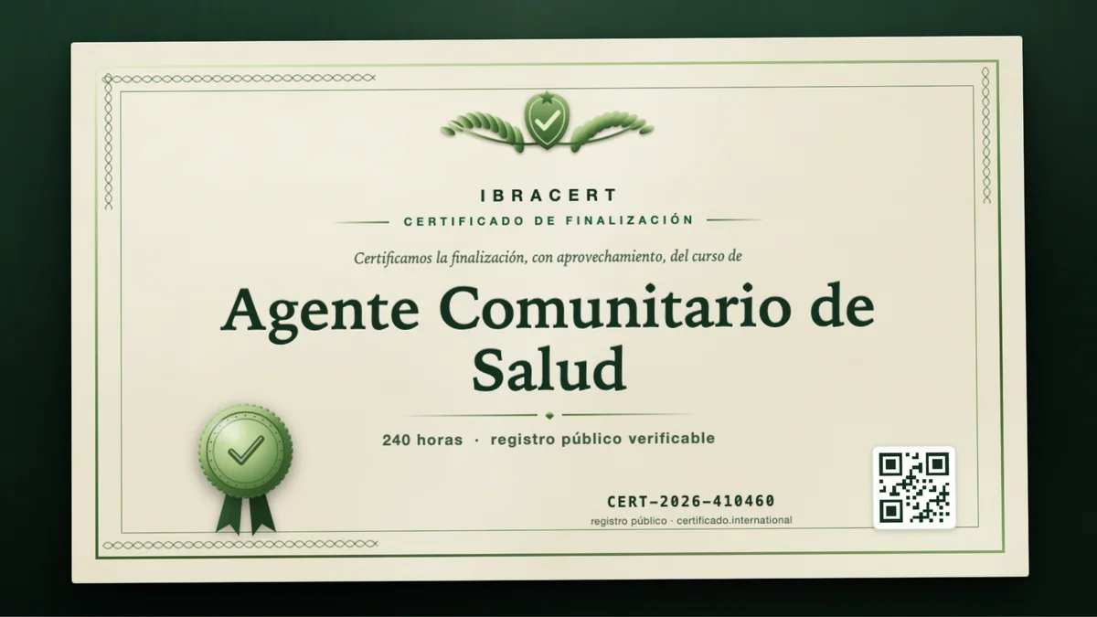 Portada del curso Agente Comunitario de Salud