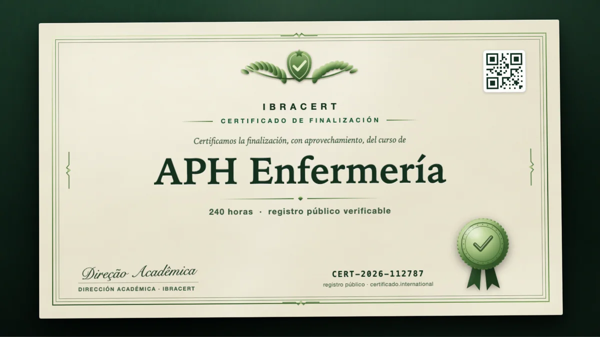 Portada del curso APH Enfermería